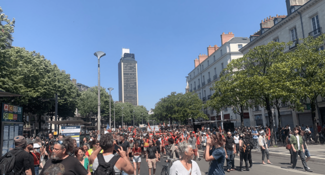 Manifestation du 6 juin émaillé de tension | @Nantesinfo44