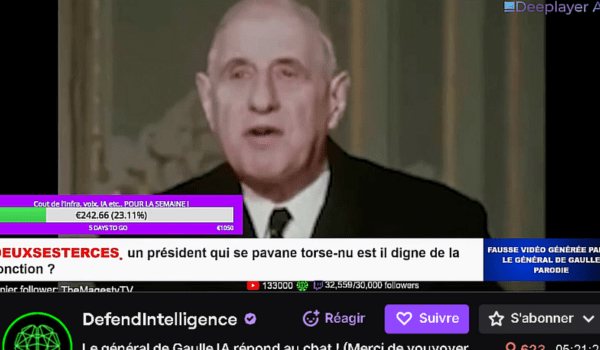 Capture d'écran de la chaîne Twitch DefendIntelligence
