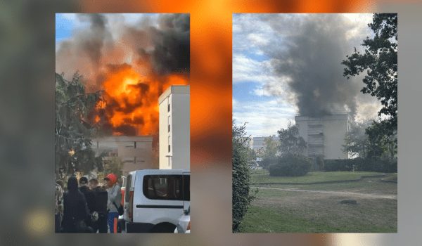 Incendie à Saint-Herblain | Capture d'écran Twitter @shksZv2 & @FuturFrere