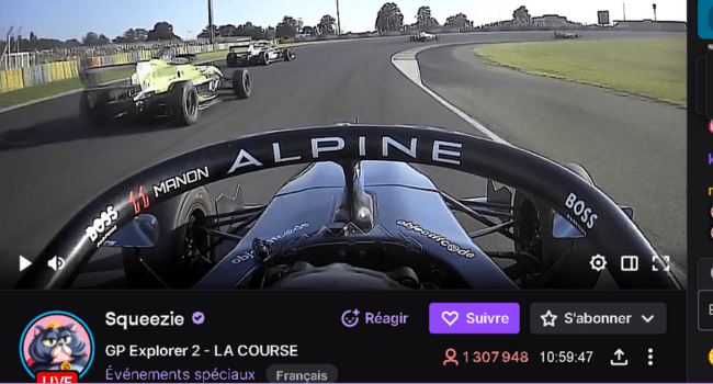 Le record français de viewers Twitch battu par Squeezie lors du GP Explorer 2 | Capture d'écran Twitch
