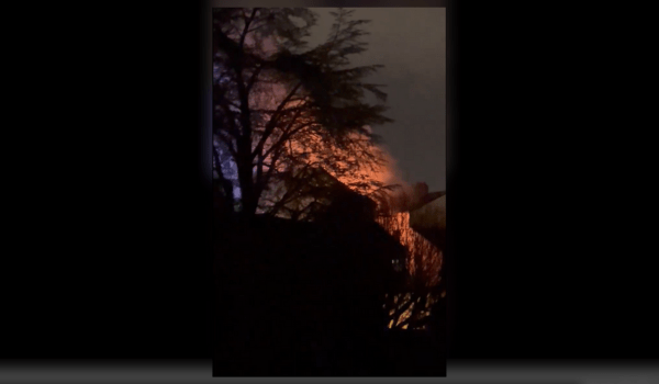 Un incendie rue de la Bastille à Nantes ce 31 décembre | Image transmise à INF Nantes
