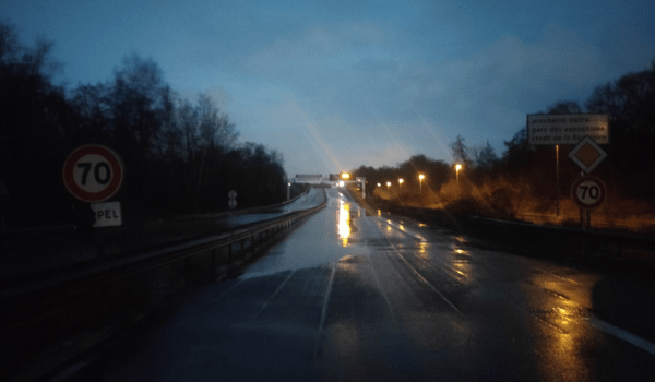 route inondation, périphérique nantes inondé