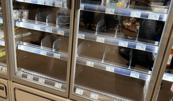 blocage pénurie rayons vides carrefour