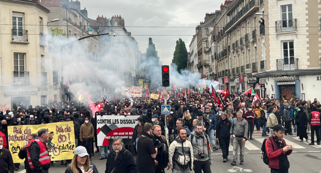 Le cortège de la manifestation du 1er mai 2024 à Nantes | T.L. - INF Nantes
