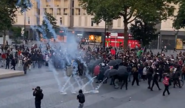 A Nantes, de violents affrontements ont éclatés après les résultats des élections législatives | Image Témoin INF Nantes