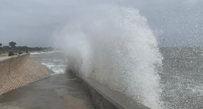 vague submersion, île de ré, martray, grande marée