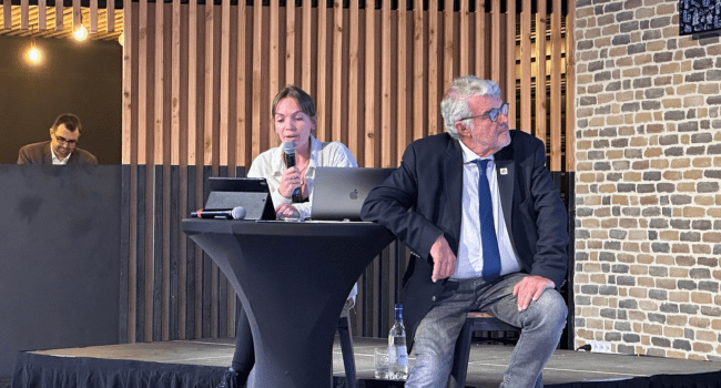 Maryelle Jay, adjointe à l'éducation et Jean-François Fountaine, maire de la Rochelle mercredi soir | TL - INF la Rochelle