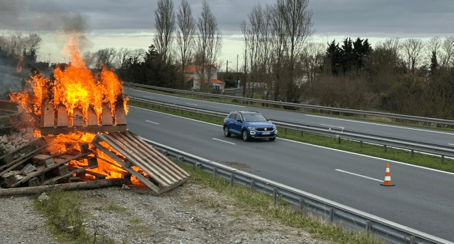 Un feu de palette et de déchets à proximité de la RD137 | TL - INF la Rochelle