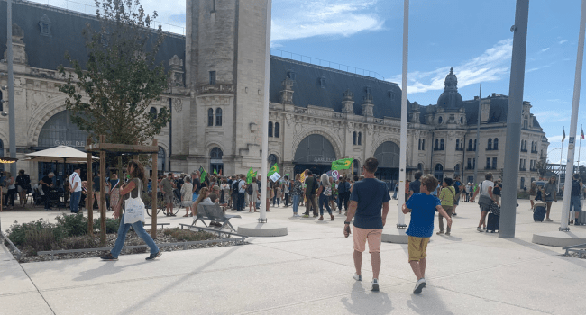 la rochelle, gare, manifestation, action