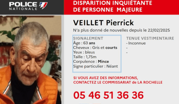 L'appel à témoin du commissariat de police nationale de la Rochelle | DR