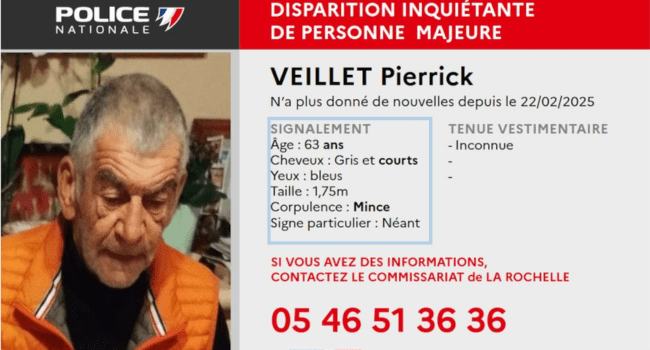 L'appel à témoin du commissariat de police nationale de la Rochelle | DR