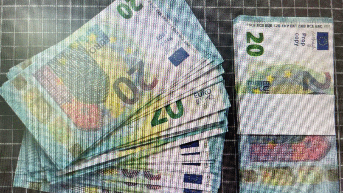 Les 170 faux billets retrouvés chez l'individu | DR