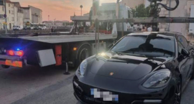 La Porsche a été mis à la fourrière par la police pendant 7 jours | DIPN17