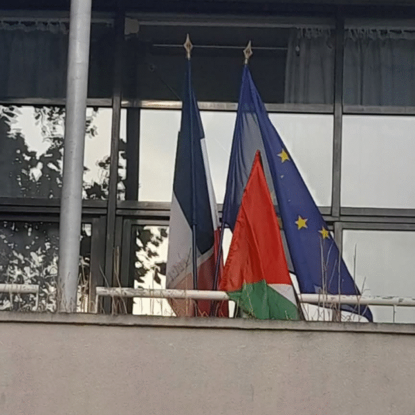 Le drapeau palestinien a été installé dans la nuit de lundi à mardi | DR