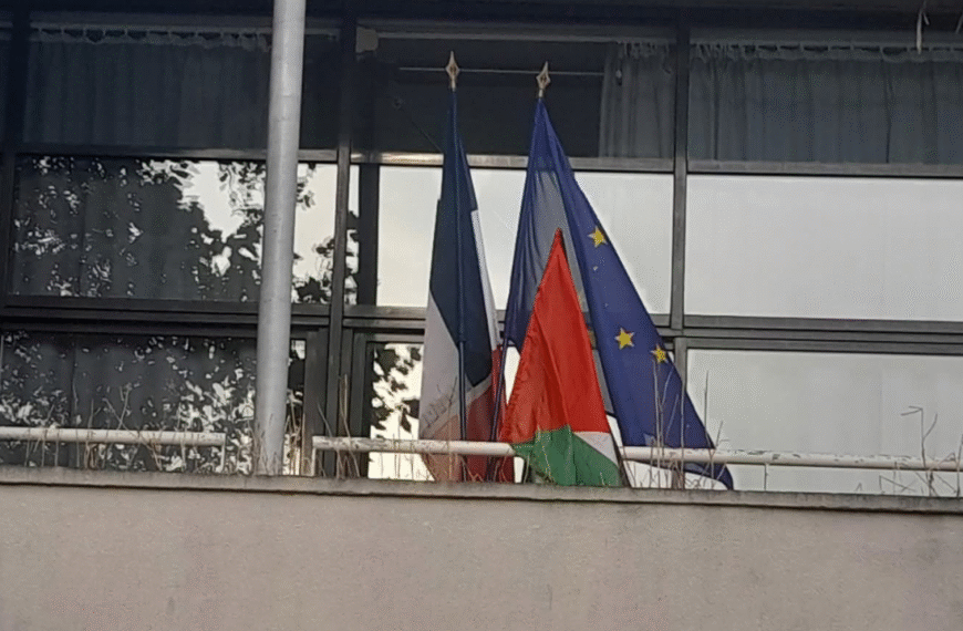 Le drapeau palestinien a été installé dans la nuit de lundi à mardi | DR