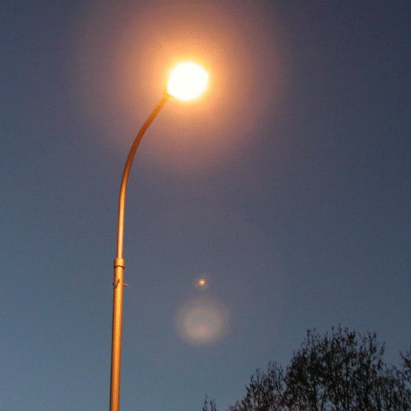lampadaire, nuit, éclairage public
