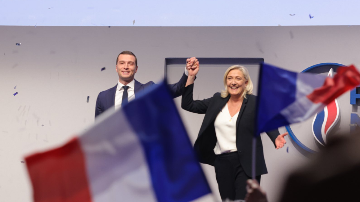 Jordan Bardella, le président du Rassemblent National avec Marine le Pen | Flickr
