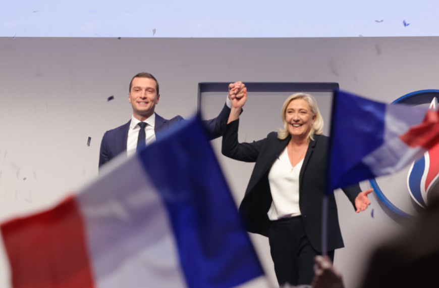 Jordan Bardella, le président du Rassemblent National avec Marine le Pen | Flickr