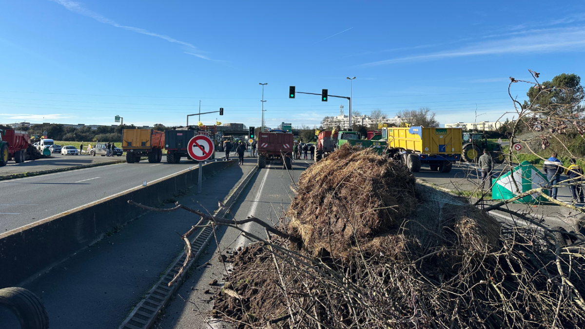 La RN11 ainsi que la rocade qui la surplombe au bout du boulevard Sautel a été bloqué jusqu'à vendredi après-midi | TL - INF la Rochelle