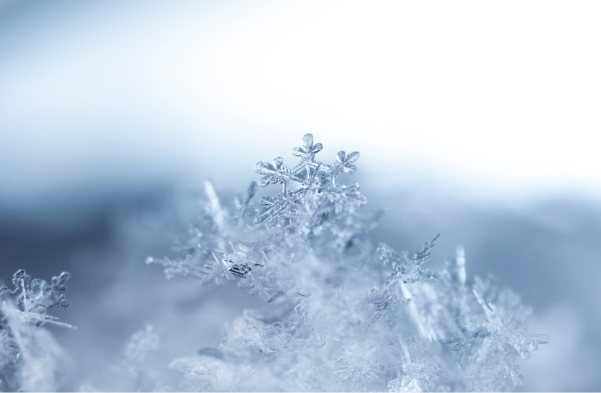 flocons, neige, hiver, glace