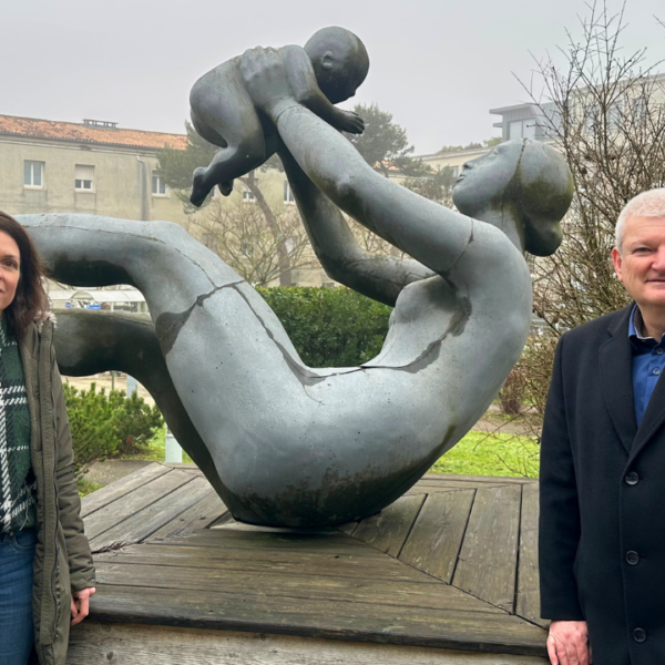 Le candidat aux élections municipales, Olivier Falorni et la coprésidente de son comité de soutien, Marie Dubois | TL - INF la Rochelle