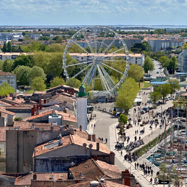 La Rochelle, Vieux-Port, Port, Roue de la Rochelle, Gare de La Rochelle, vue la rochelle