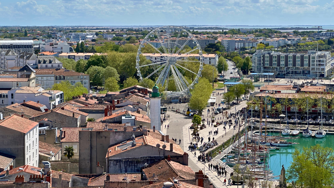 La Rochelle, Vieux-Port, Port, Roue de la Rochelle, Gare de La Rochelle, vue la rochelle