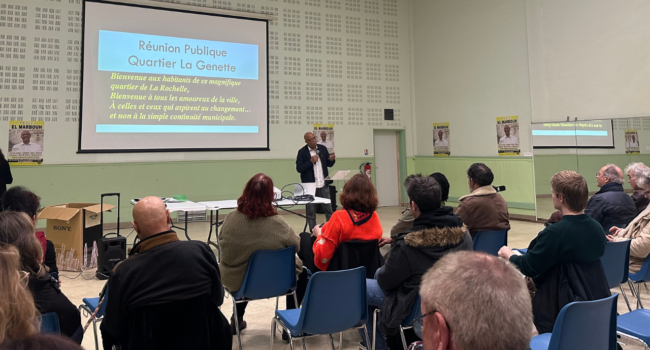 Jaouad El Marbouh a tenu sa première réunion publique ce lundi soir dans le quartier de La Genette | TL – INF La Rochelle