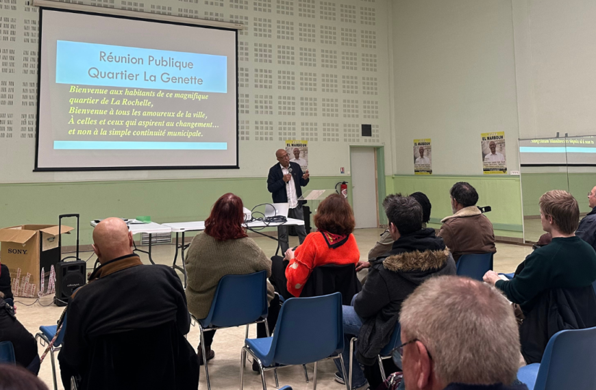 Jaouad El Marbouh a tenu sa première réunion publique ce lundi soir dans le quartier de La Genette | TL – INF La Rochelle