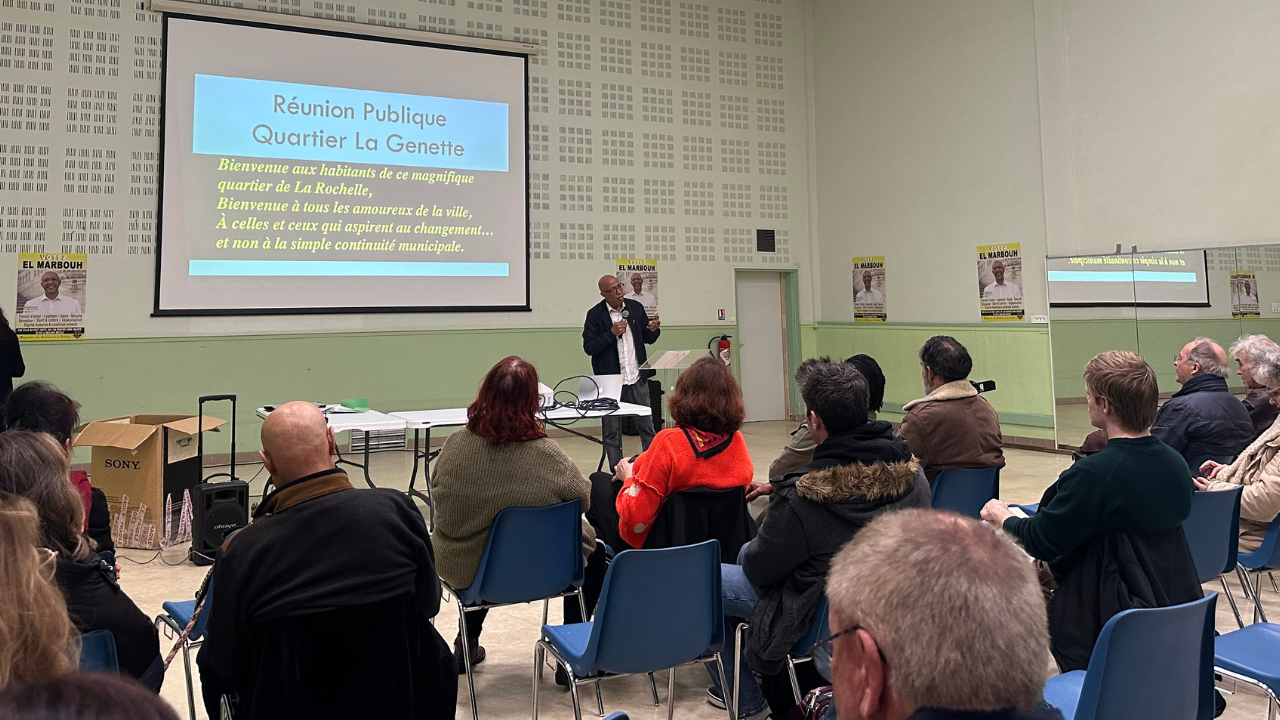 Jaouad El Marbouh a tenu sa première réunion publique ce lundi soir dans le quartier de La Genette | TL – INF La Rochelle