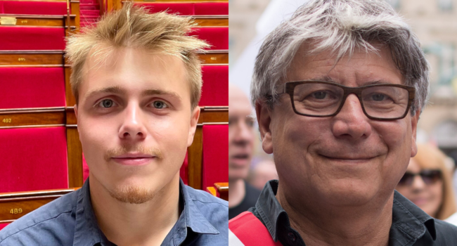 Les députés de la France Insoumise, Louis Boyard et Eric Coquerel | Wikimedia