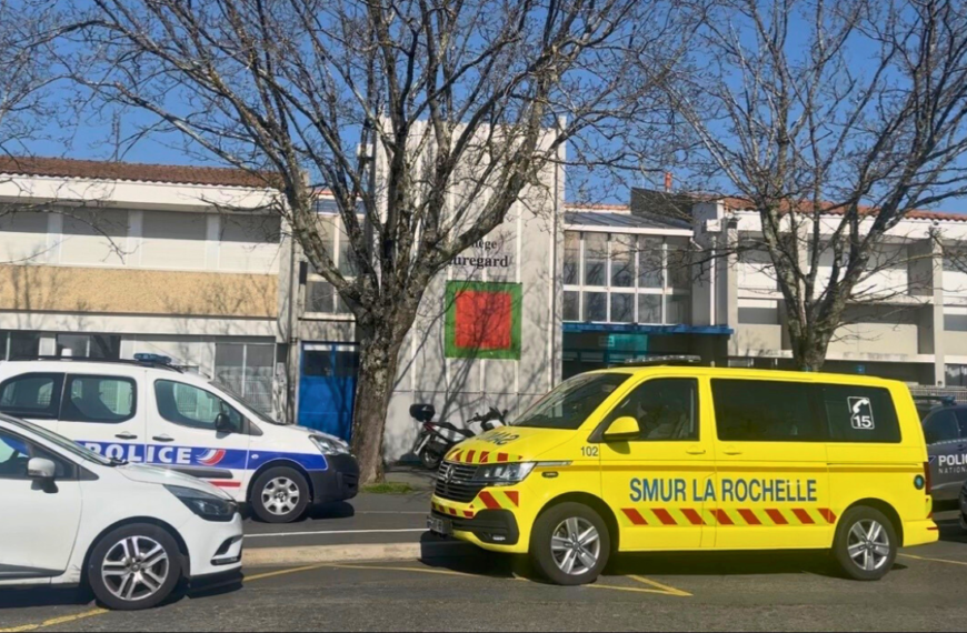 Un important dispositif a été déployé ce mercredi matin devant le lycée Beauregard à La Rochelle | TL – INF LR
