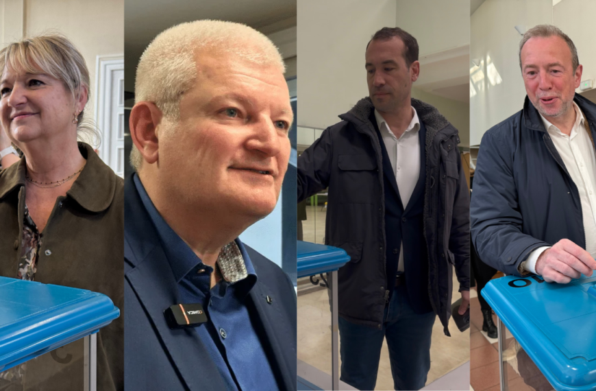 De gauche à droite : Maryline Simoné, Olivier Falorni, Thibaut Guiraud et Christophe Batcabe | TL - INF la Rochelle