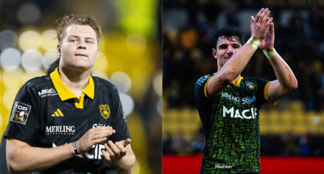 Kirill Fraindt (à gauche) a resigné jusqu’en 2028. Matthias Haddad (à droite) a rassuré sur son état de santé | Stade Rochelais