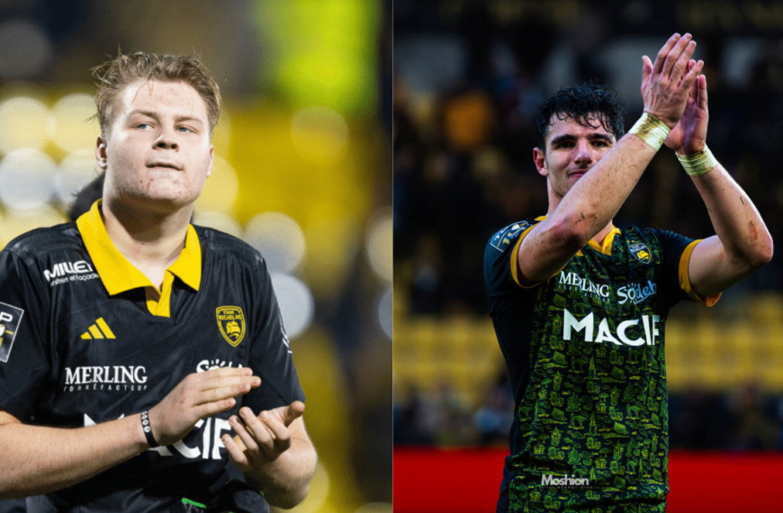 Kirill Fraindt (à gauche) a resigné jusqu’en 2028. Matthias Haddad (à droite) a rassuré sur son état de santé | Stade Rochelais