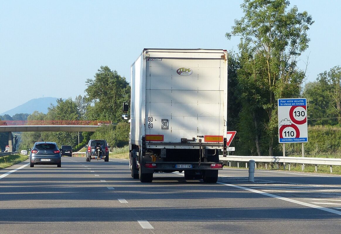 route, autoroute, camion, 110, 130