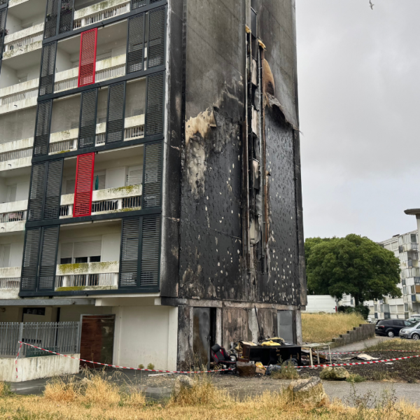 incendie, mireuil, immeuble feu