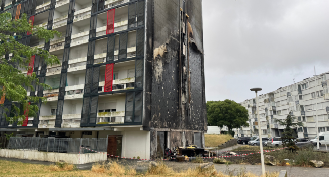 incendie, mireuil, immeuble feu
