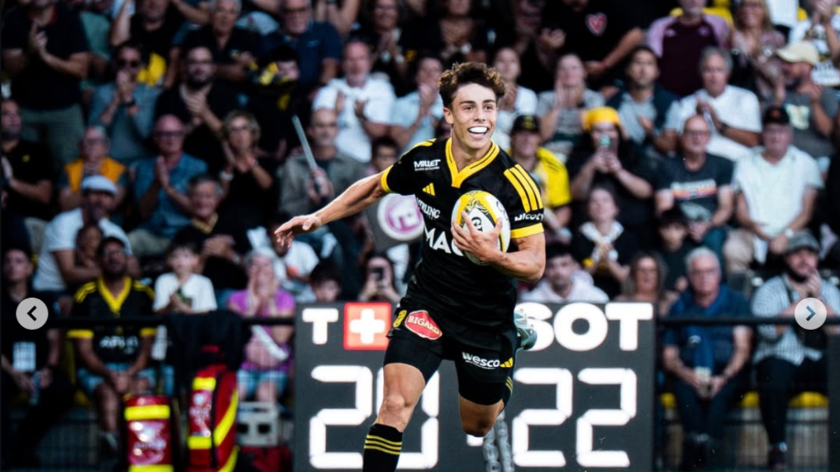 Valentin Bouju avait marqué deux essais au cours de la pré saison lors des match face à l'UBB et le Munster | Stade Rochelais