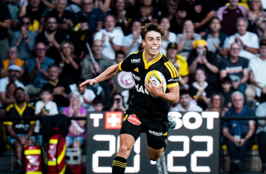Valentin Bouju avait marqué deux essais au cours de la pré saison lors des match face à l'UBB et le Munster | Stade Rochelais