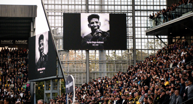 Le stade Marcel-Deflandre a rendu un vibrant hommage à Hyron Andrews ce samedi, lors du match face aux Lions | EPCR / Stade Rochelais