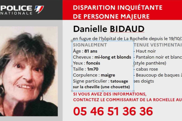 disparition inquiétante, La Rochelle, Danielle bidaud