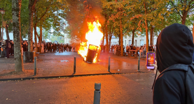 lycée dautet, manifestation, lycée, feu, lycéen, incendie