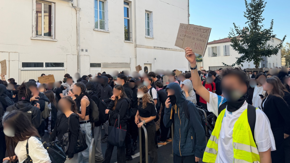manif, lycéen, lycée, manifestation, blocage lycée, blocus lycée, revendications, gilets jaune