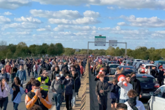 manifestation, rocade, la rochelle, 17 octobre, route bloqué, blocage, blocus