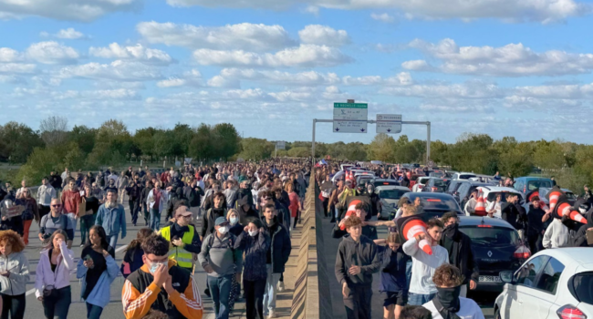 manifestation, rocade, la rochelle, 17 octobre, route bloqué, blocage, blocus