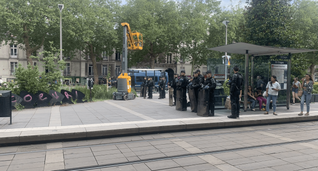 Important dispositif policier lors de cette manifestation du 21 juin à Nantes | @Nantesinfo44