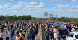 manifestation, rocade, la rochelle, 17 octobre, route bloqué, blocage, blocus