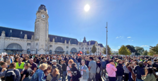 gare la rochelle, manifestation, gilets jaune, 17 octobre, rassemblement, police, protestation, la rochelle